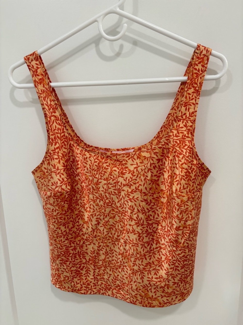 Victoria’s Secret Vintage 90s Y2K Orange Yellow Satin Tank Top Size Small